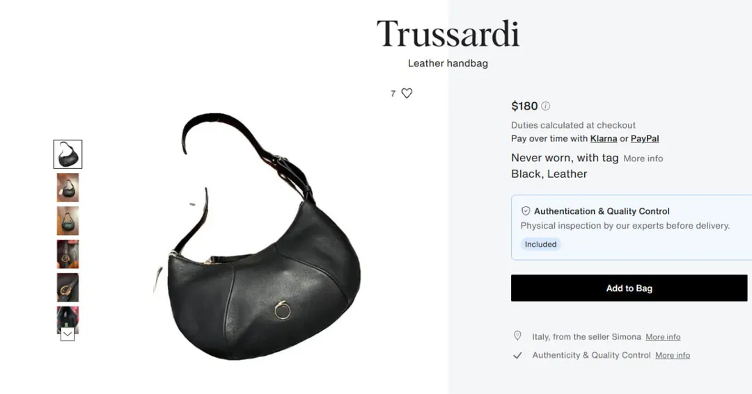 Сумка Trussardi из натуральной кожи — фото 4