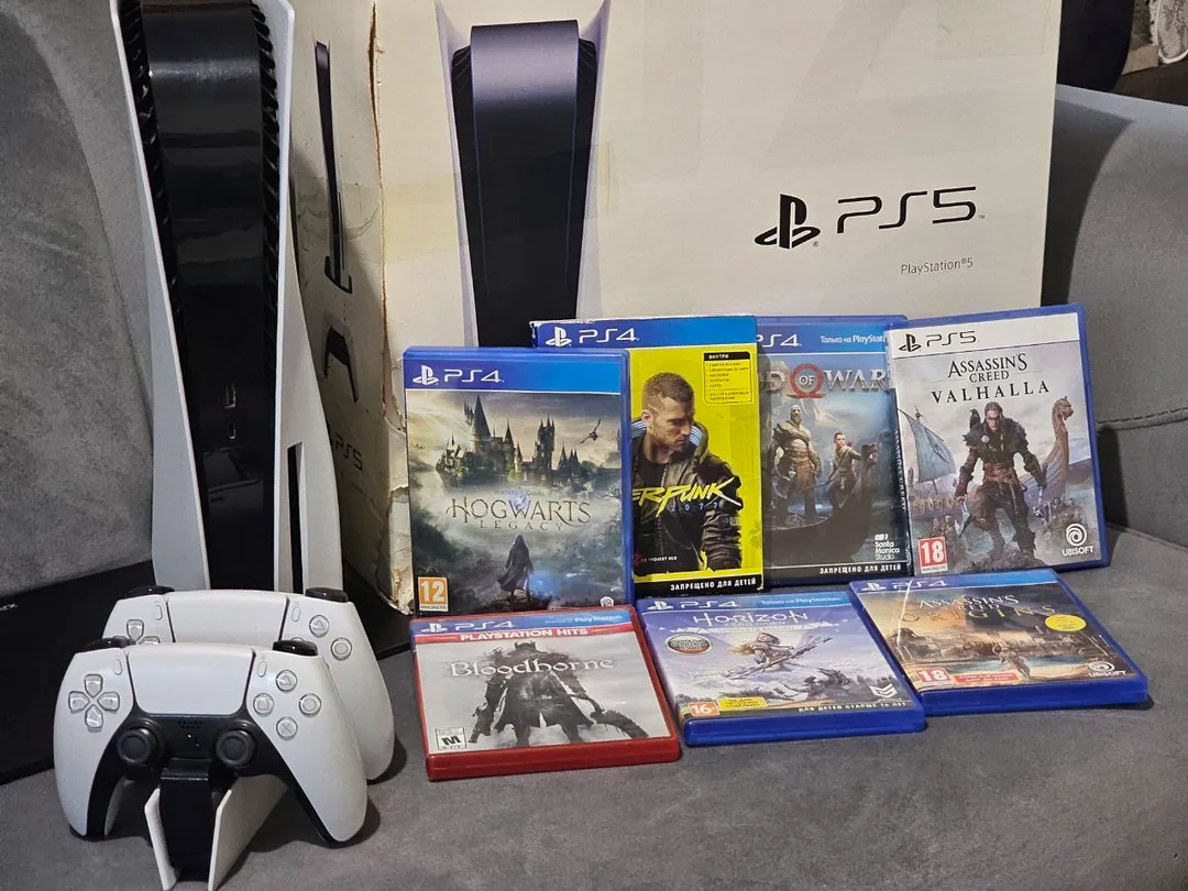 PlayStation 5 с дисководом и играми — фото 1