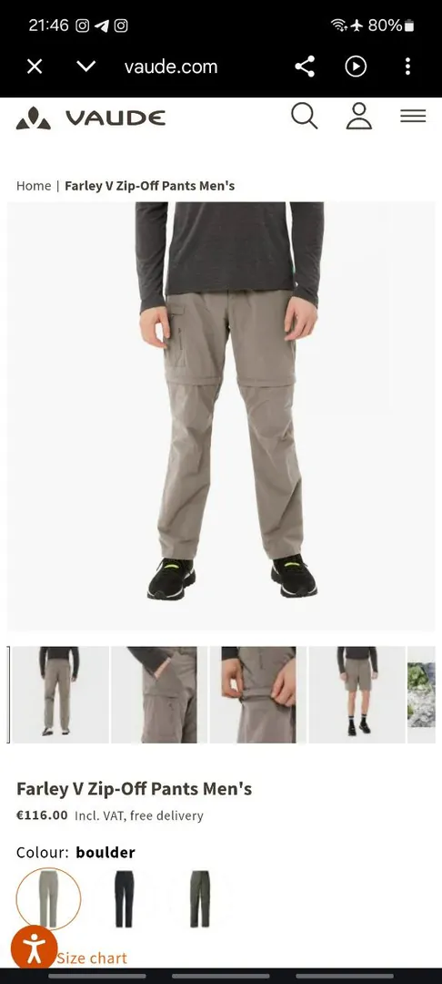 Vaude Convertible Hiking Pants — photo 1