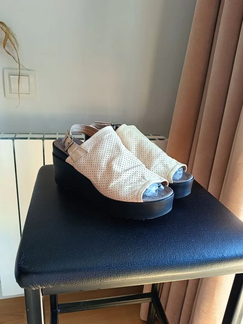 Leather wedge sandals — photo 4