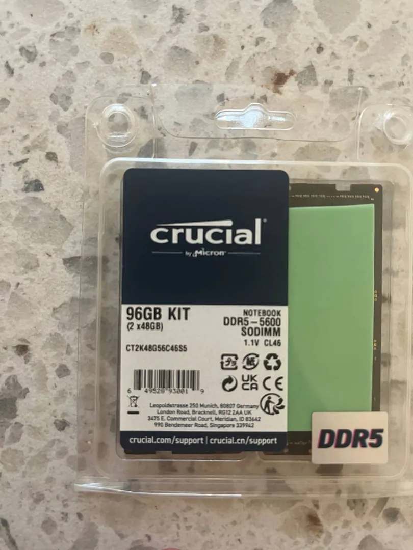 Оперативная память Crucial SODIMM DDR5-5600 96Gb (2x48Gb) — фото 1