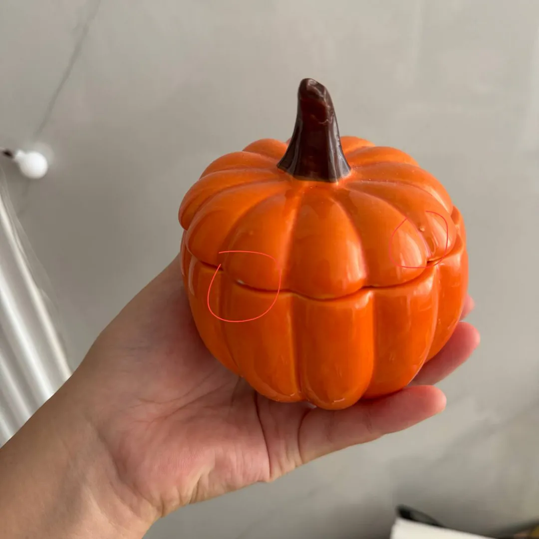 Ceramic pumpkin sugar bowl — photo 4