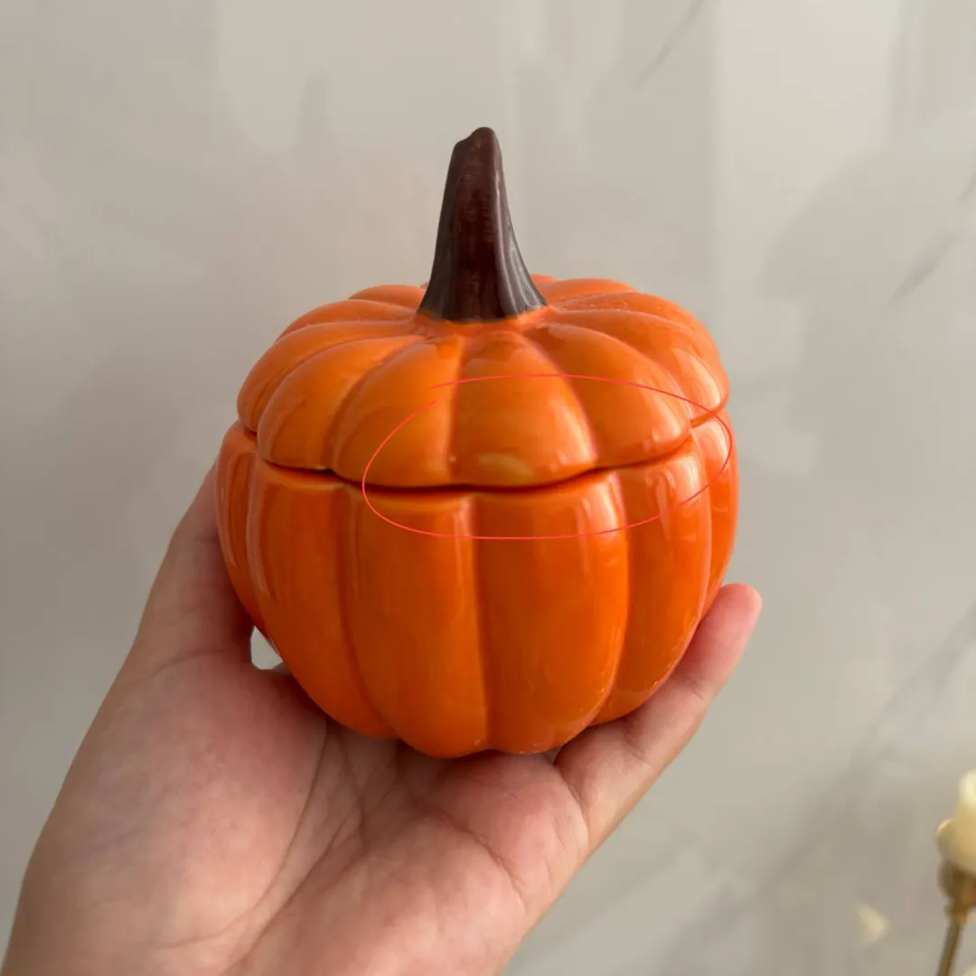 Ceramic pumpkin sugar bowl — photo 5