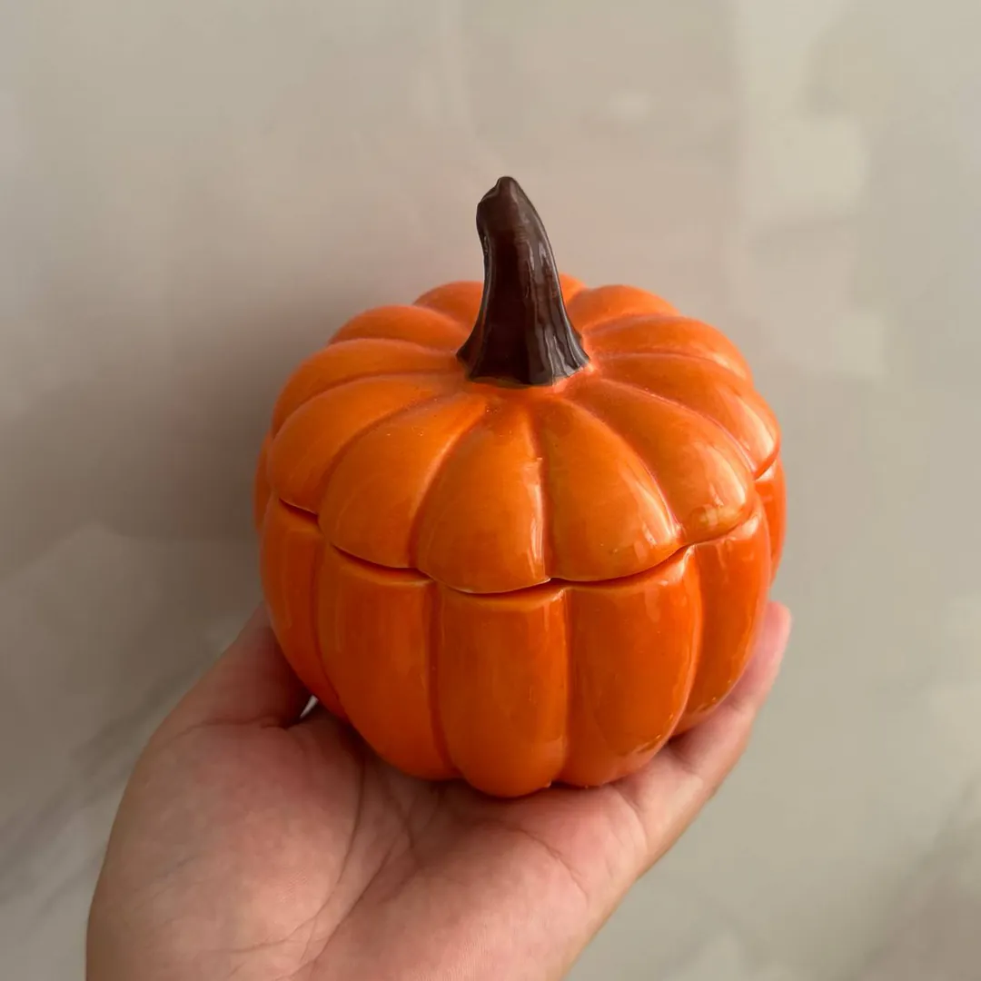 Ceramic pumpkin sugar bowl — photo 6