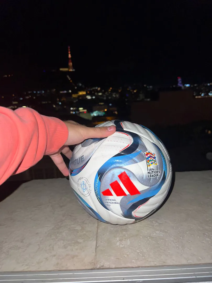 Football match ball Georgia Ukraine — photo 1