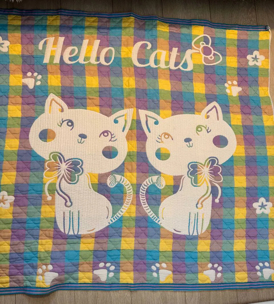 Hello cats throw blanket — photo 1