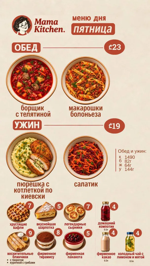 MAMA KITCHEN საკვები კომპლექტები — ფოტო 1