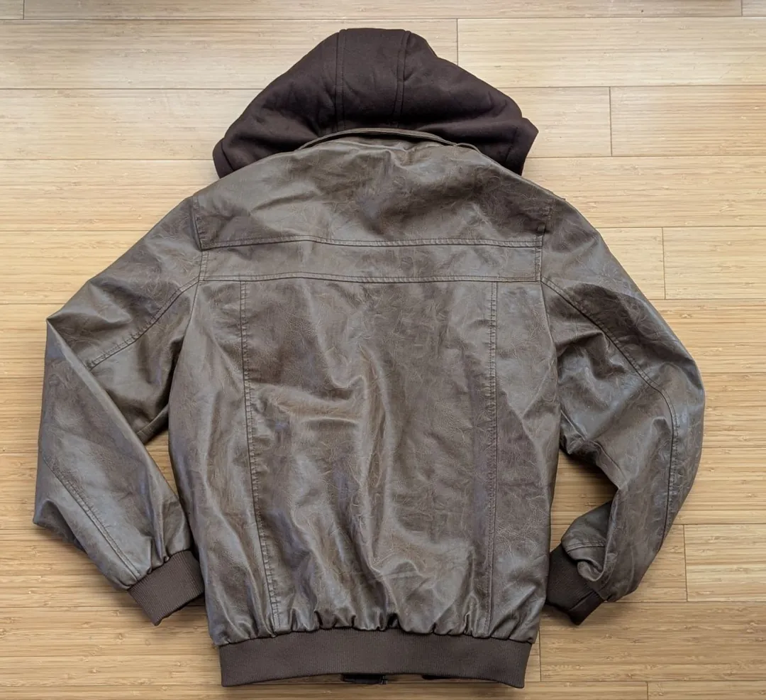 Two-in-one faux leather demisason jacket — photo 4