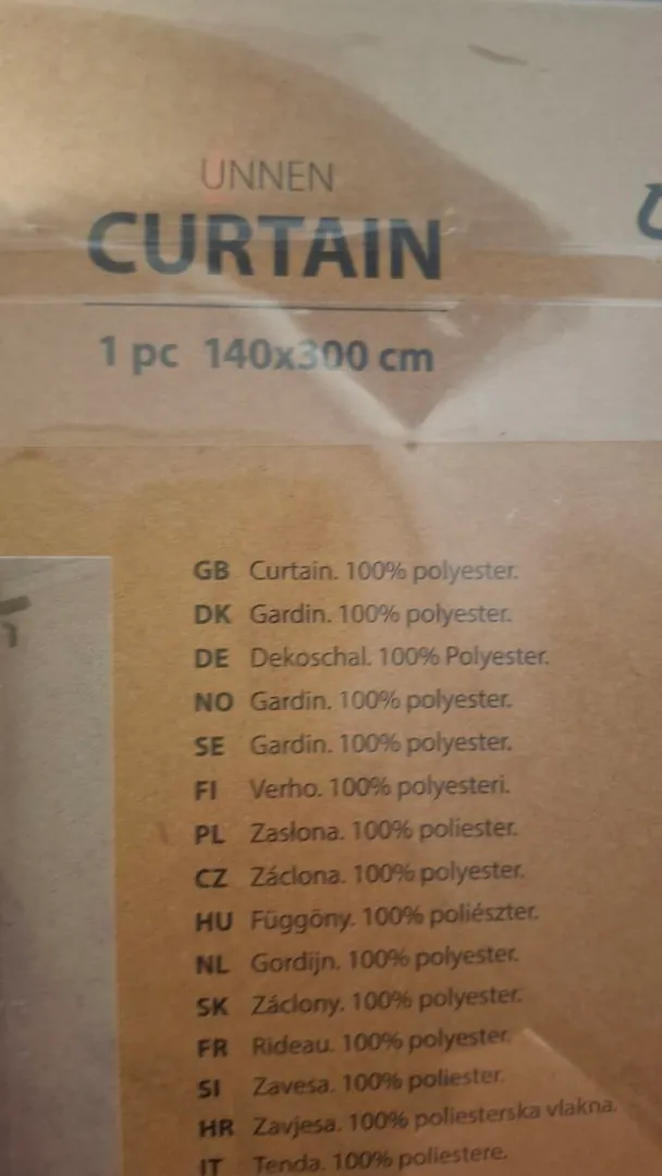 Jysk grey linen curtains 145x300 cm — photo 1