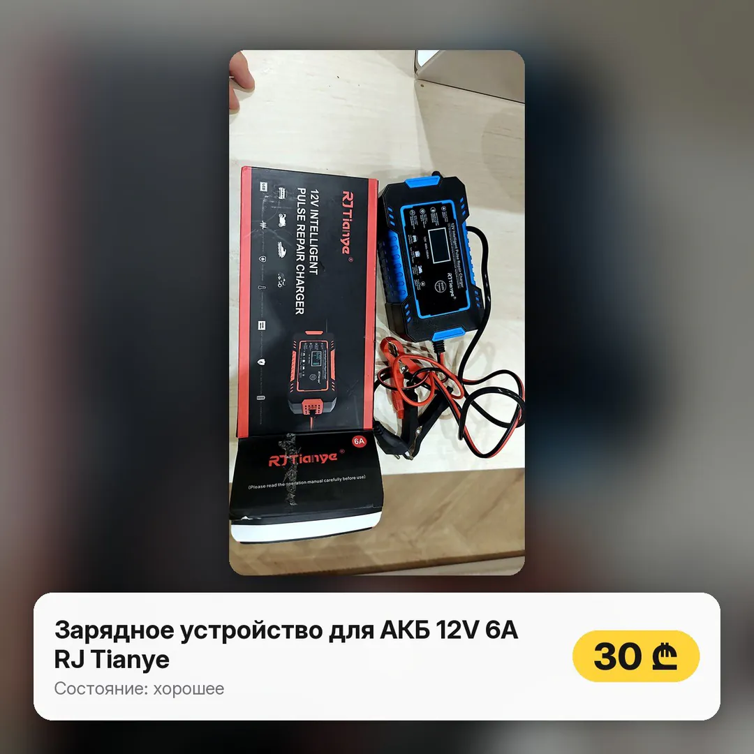 Зарядное устройство для АКБ RJ Tianye 12V 6A — фото 1