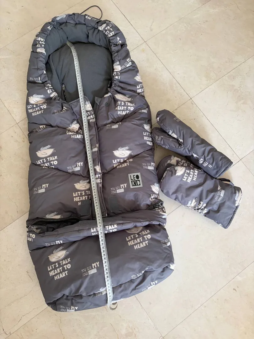 Baby stroller footmuff with mittens — photo 3