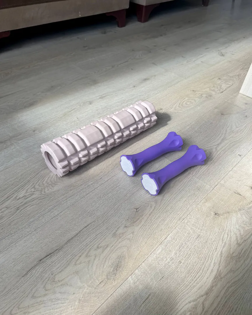 Set: roller and dumbbells — photo 1