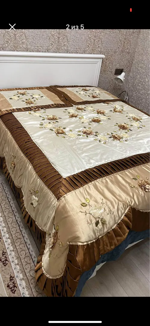 Bedspread with pillowcases for a double bed — photo 4