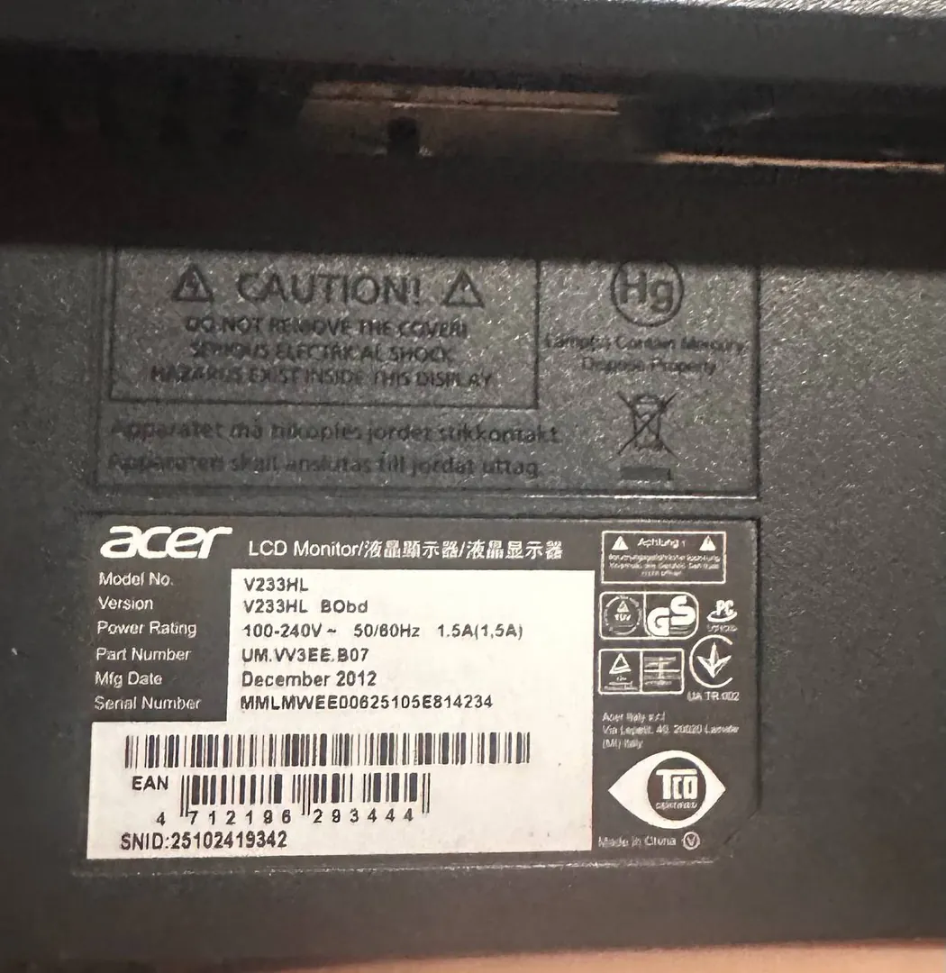 Монитор Acer V233HL 23 дюйма — фото 1