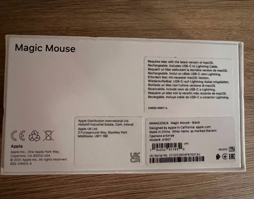 Apple Magic Mouse 2 Black — ფოტო 1