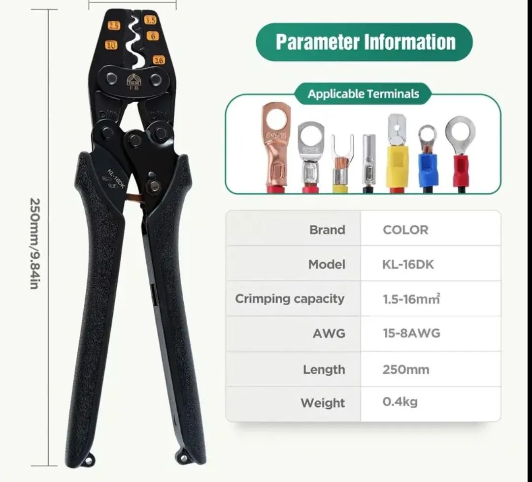 Crimping Pliers for Terminals — photo 3
