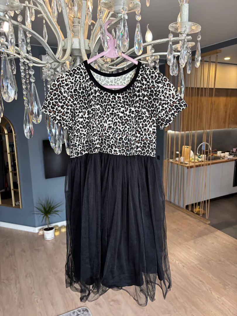 Children's leopard print dress 134 — photo 1