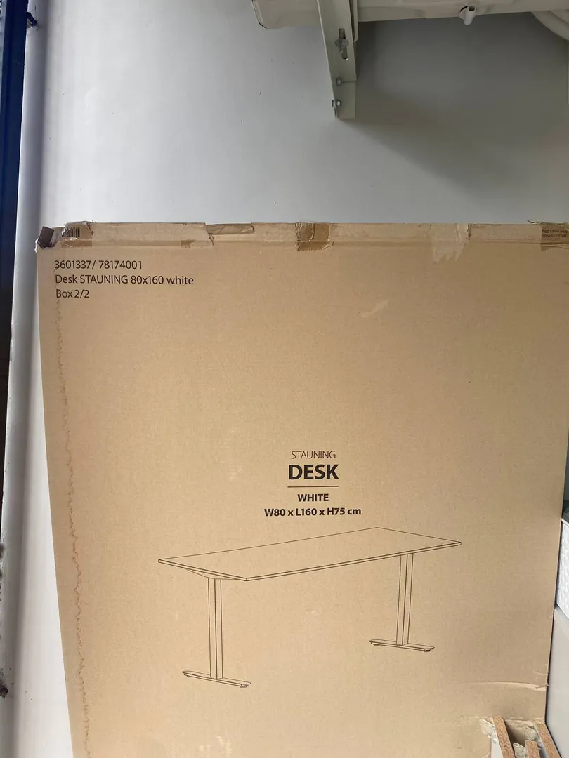 JYSK Stauning white desk 80x160x75 cm — photo 1