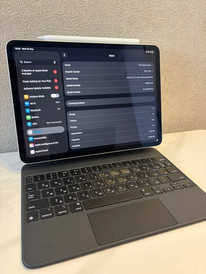 iPad Pro 11" 128GB Wi-Fi M2 Silver — ფოტო 6