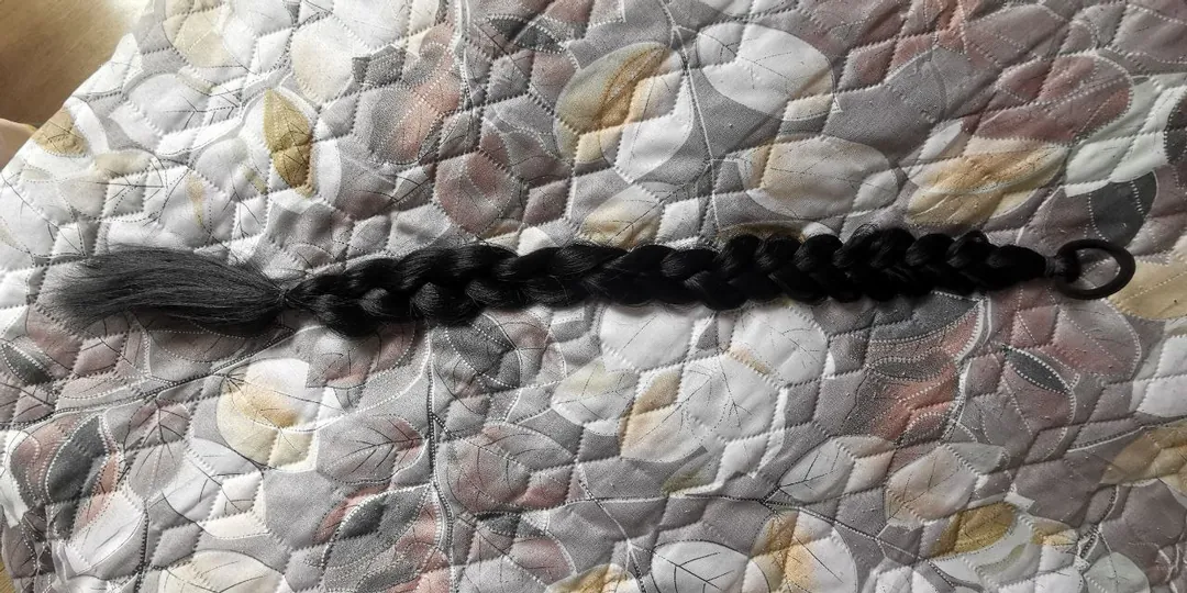 Black braid on elastic — photo 1