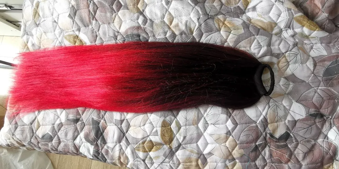 Red Ombre Hair Elastic Band — photo 1
