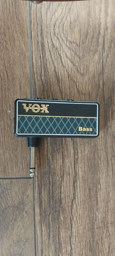 Yamaha TRBX174 bass guitar with Vox amPlug 2 Bass and stand — photo 1