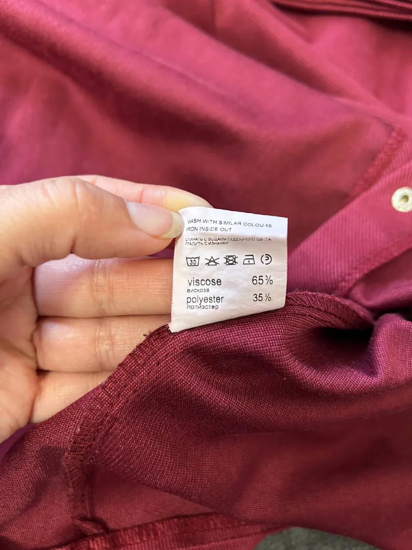 Burgundy A-line dress XS — photo 1