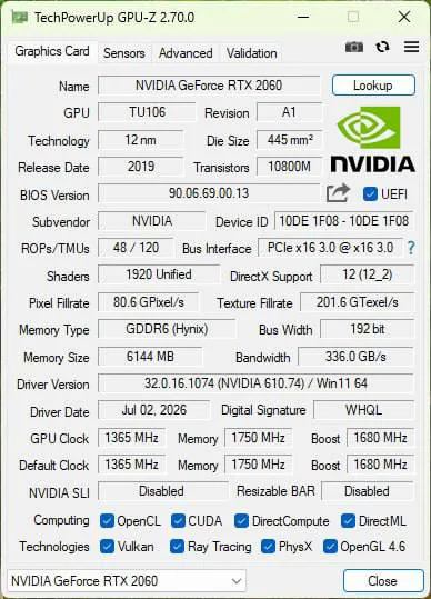 Video Card Palit RTX 2060 Dual 6 GB GDDR6 — photo 1