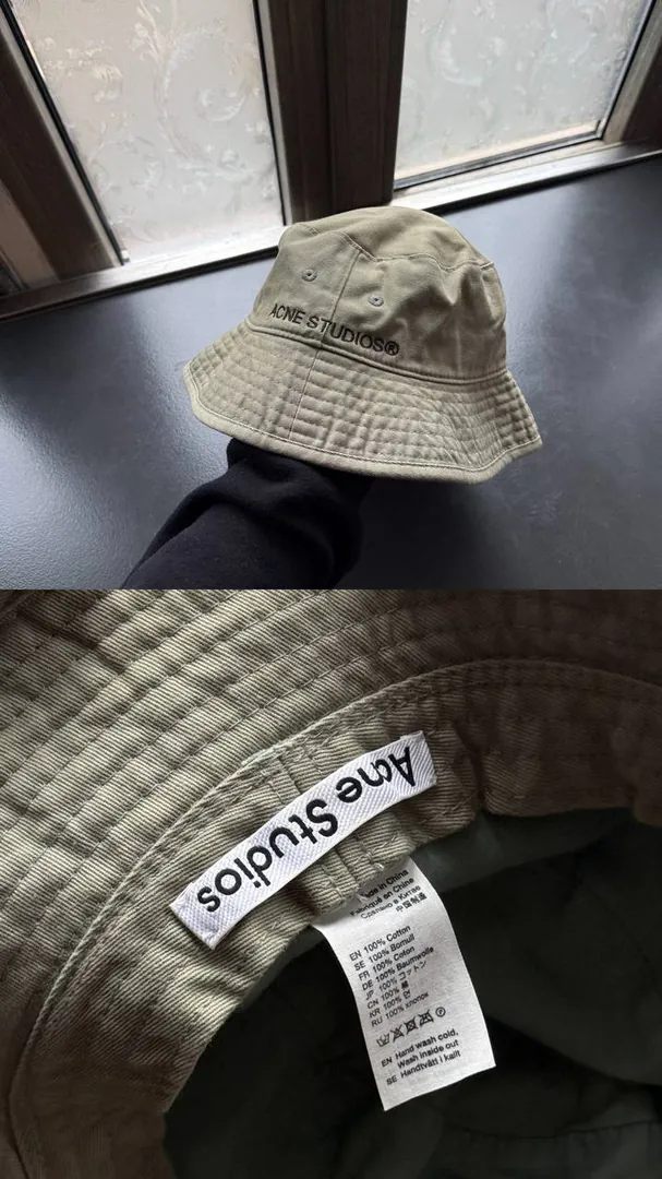 ACNE STUDIOS панамка оливкового цвета — фото 1