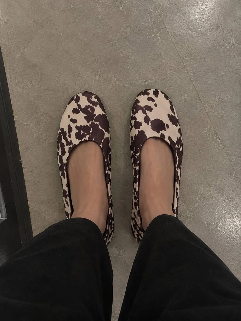 Zara cow print ballet flats size 38 — photo 1