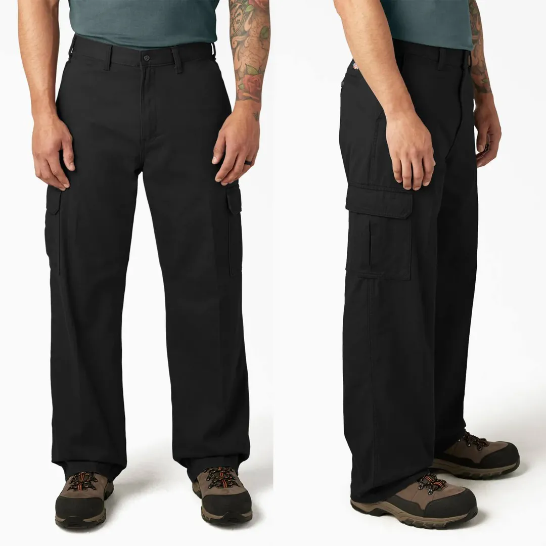 Men's Dickies Loose Fit Cargo Pants 32/32 Black — photo 5