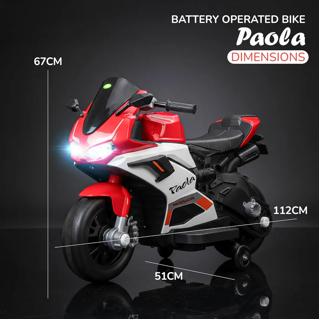 Children's electric motorcycle M8-9-RED — photo 6