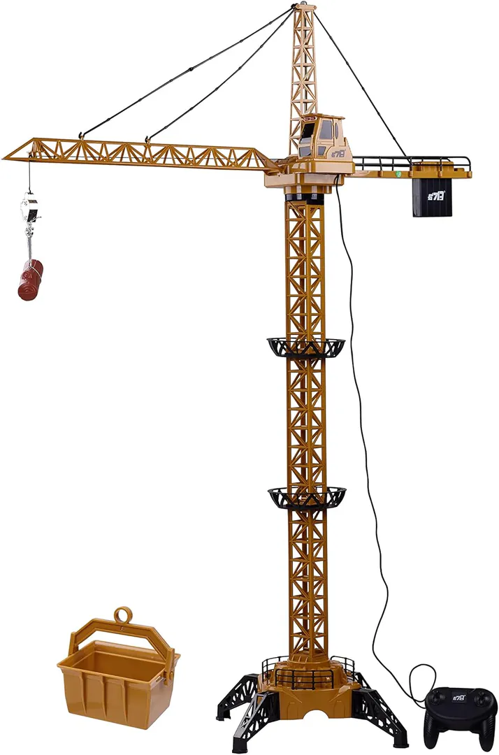 Children's toy construction crane R/C with lighting — photo 2