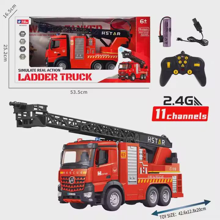 Children's toy remote control fire truck — photo 1