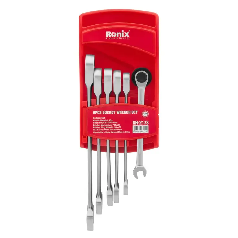 ქანჩის გასაღებების ნაკრები ტრეშოტკიანი 6pcs RONIX — ფოტო 1