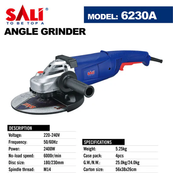 კუთხსახეხი SALI 6230A (2400 W) — ფოტო 2