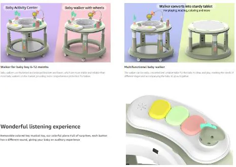 Baby Walker with 360-Degree Rotating Seat — photo 3