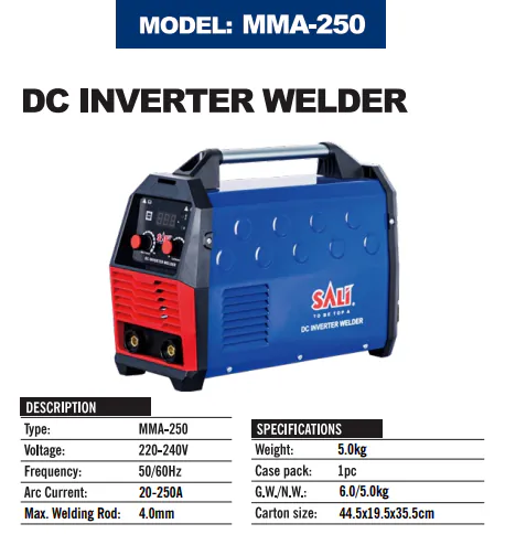 შედუღების აპარატი MMA-250A W021250A SALI — ფოტო 2