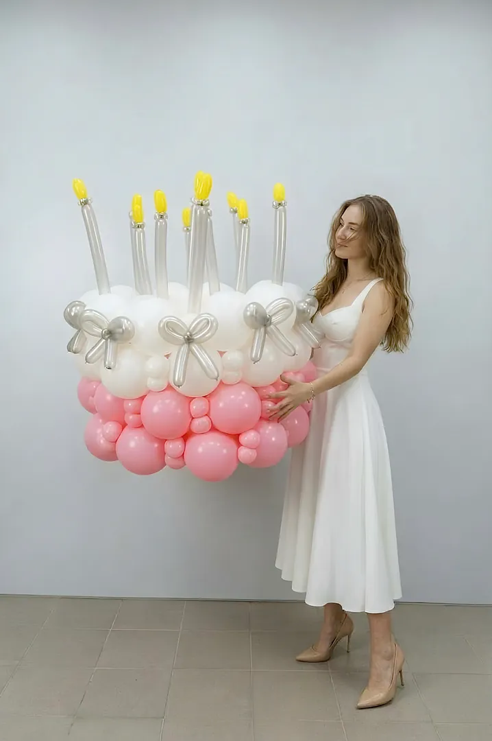 Large balloon bouquet. Large balloon cake — photo 5