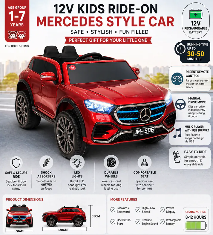 Children's Electric Car Mercedes JM-906-R (2 — photo 4