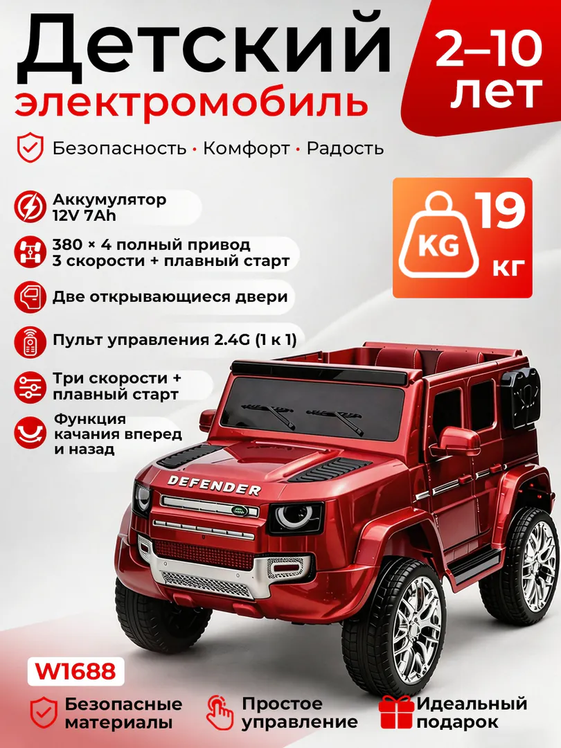 Детский электро джип Range Rover W1688-R(4 — фото 4
