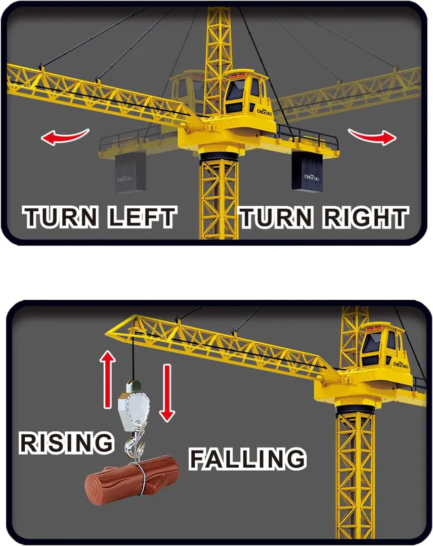 Children's toy construction crane R/C with lighting — photo 5