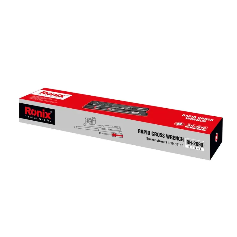 ჯვარედინი ქანჩის გასაღების ნაკრები Ronix RH-2690 — ფოტო 4