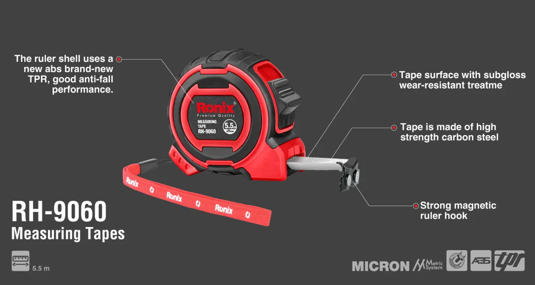 Рулетка измерительная Ronix RH-9060, 5.5×0.025 м — фото 4