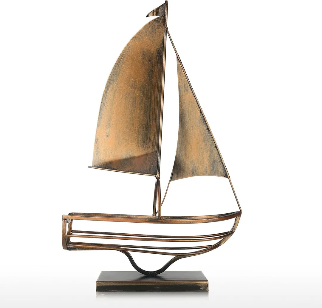 Iron Sailboat Wine Bottle Holder — photo 5