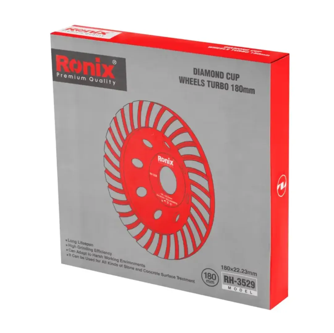 ქვის სახეხი ჯამისებური დისკი Ronix RH-3529, 180მმ — ფოტო 2