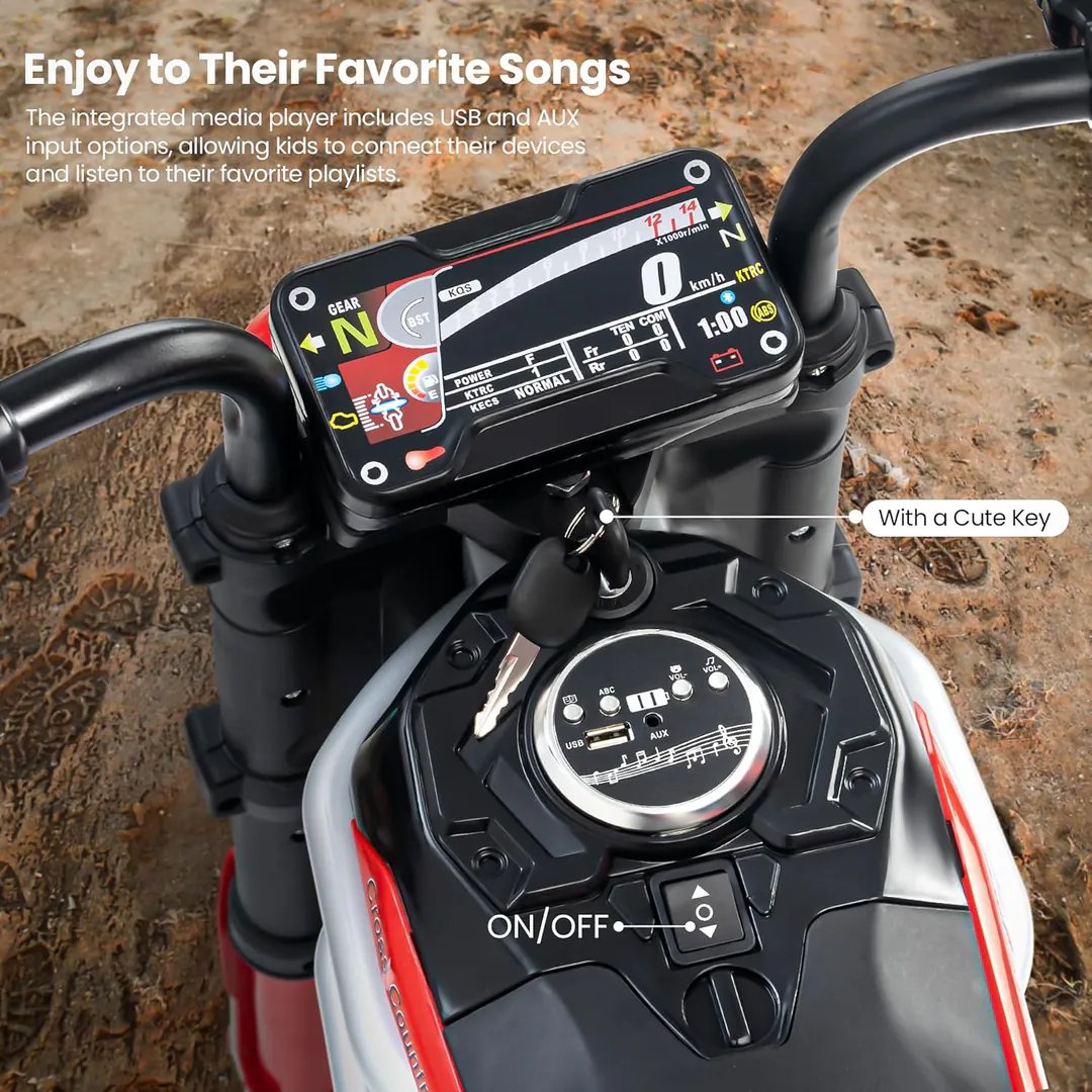 Children's Electric Motorcycle M5918-RED — photo 9