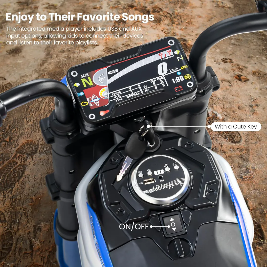 Children's Electric Motorcycle M5918-BLU — photo 6