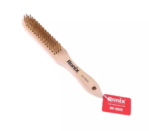 Щетка проволочная с деревянной рукояткой RONIX RH-9949 — фото 1
