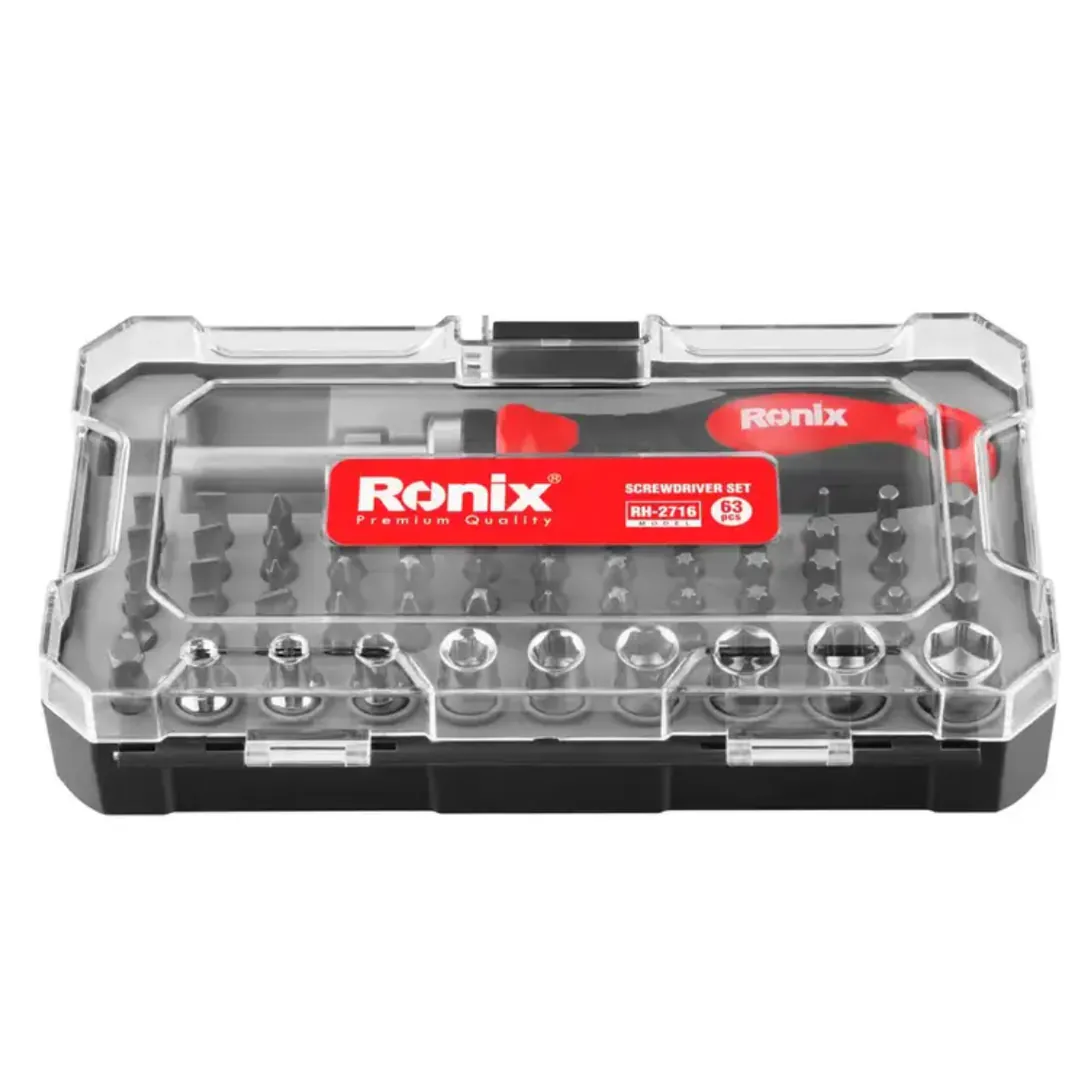 სახრახნისების და თავაკების ნაკრები Ronix RH-2717, — ფოტო 2